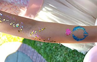 glitter tattoos